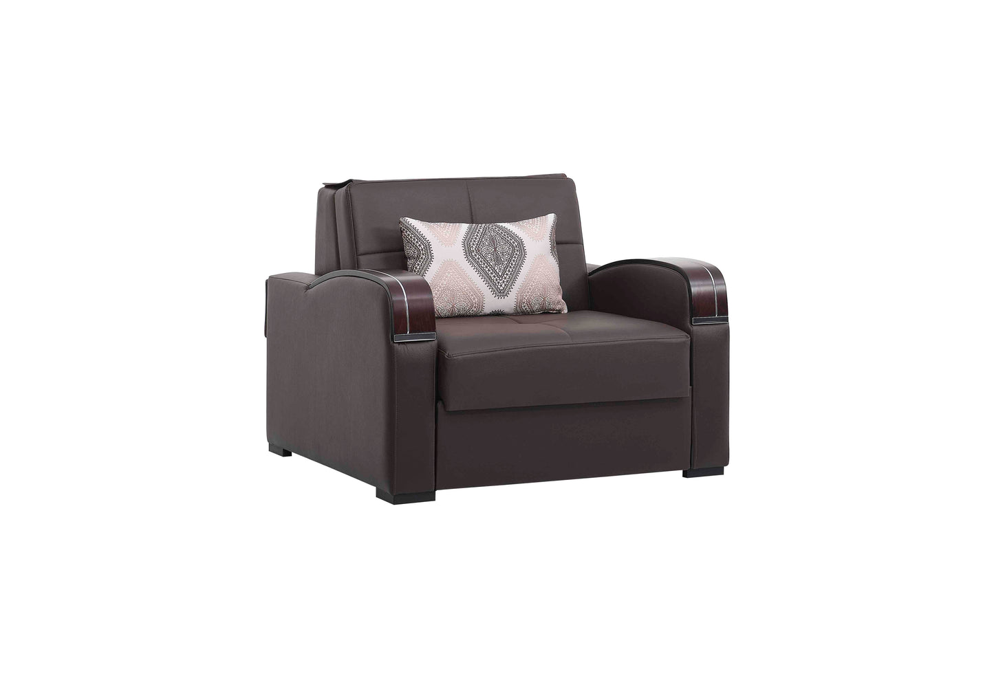 SLEEP PLUS CHAIR SLEEPER IN BROWN PU 27-733 PU