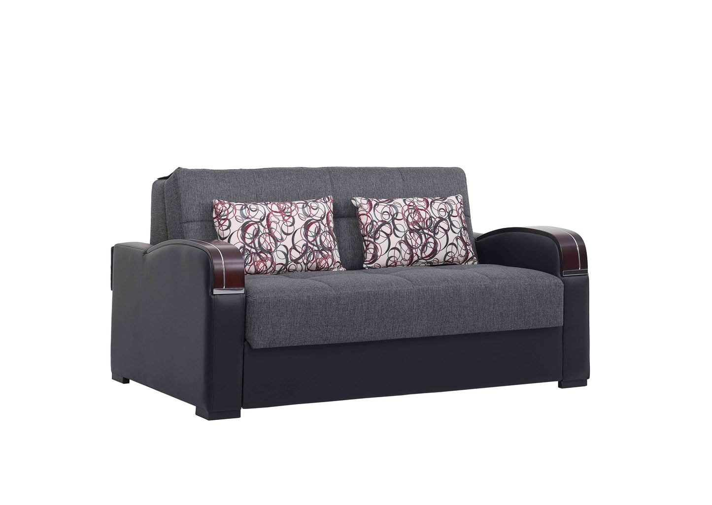 SLEEP PLUS      LOVE SEAT SLEEPER IN GRAY 07-320  CHENILLE