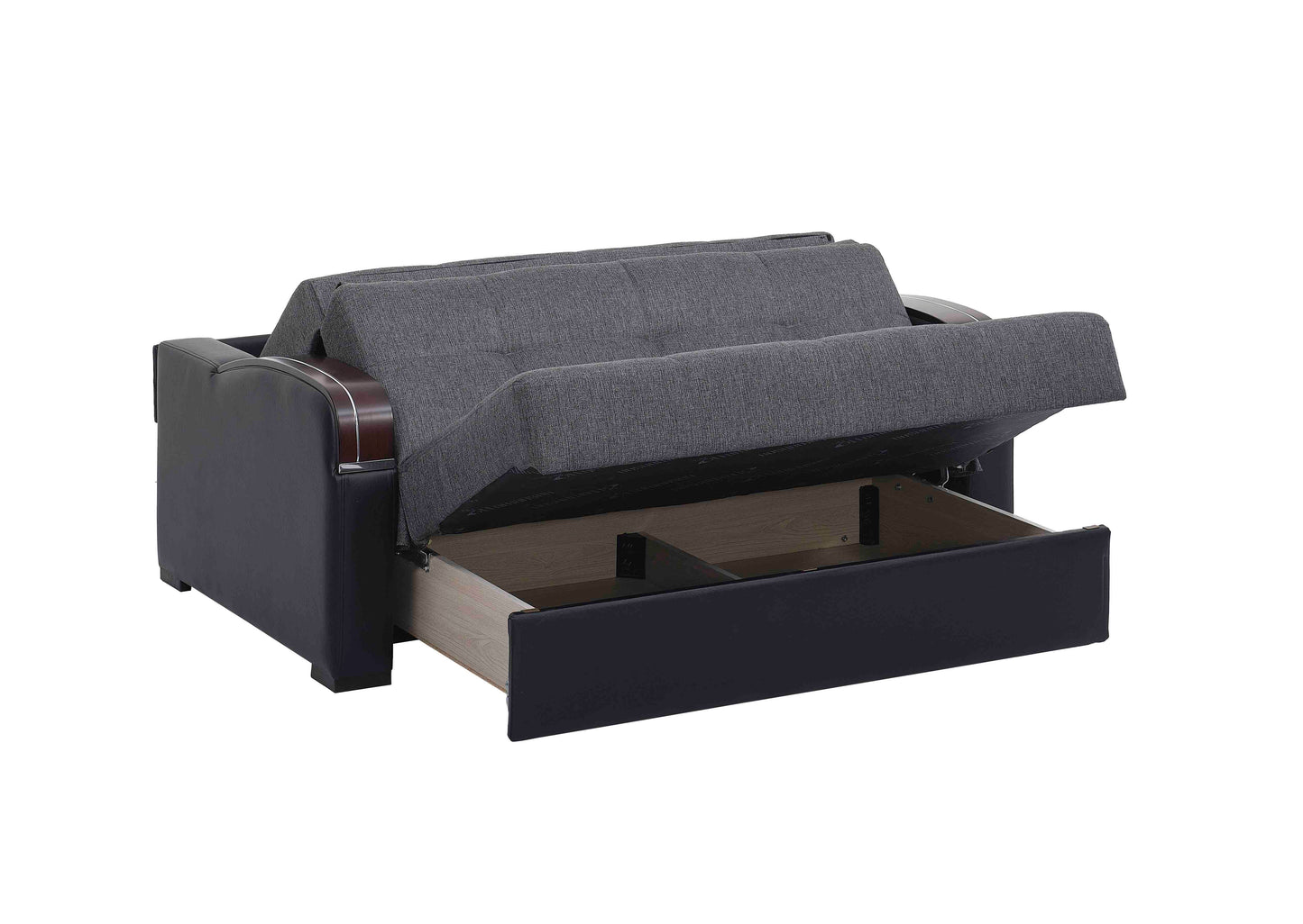 SLEEP PLUS      LOVE SEAT SLEEPER IN GRAY 07-320  CHENILLE