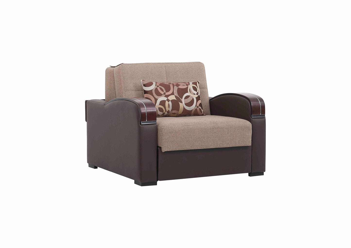 SLEEP PLUS    CHAIR SLEEPER IN BROWN 14-320  CHENILLE