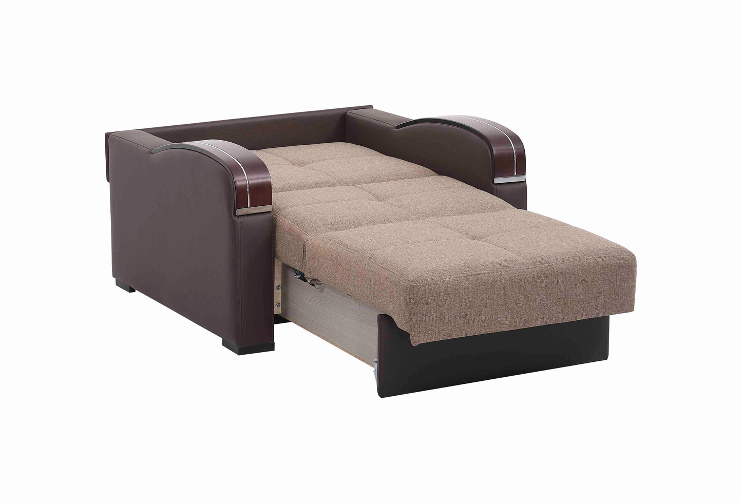 SLEEP PLUS    CHAIR SLEEPER IN BROWN 14-320  CHENILLE