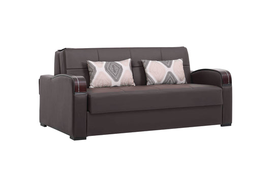 SLEEP PLUS SOFA SLEEPER IN BROWN PU 27-733 PU