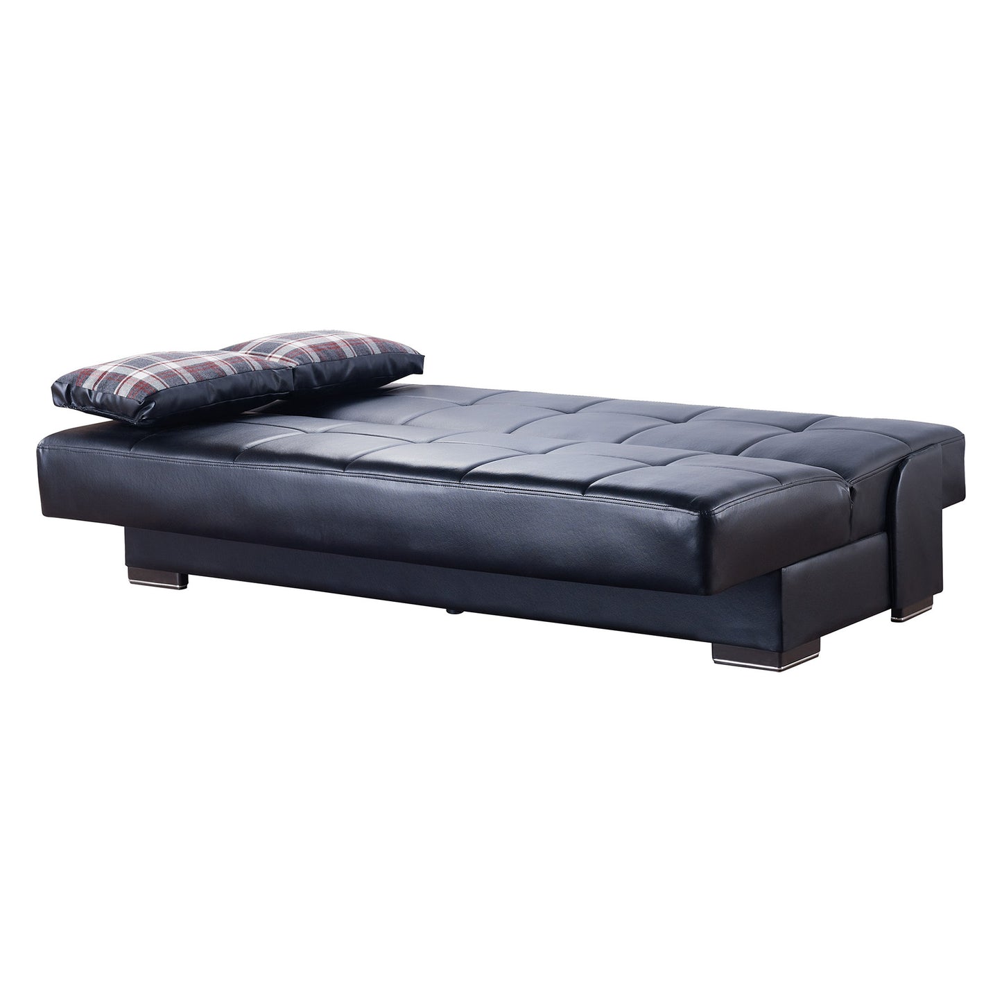 SOHO  SOFABED IN BLACK PU LEATHERETTE