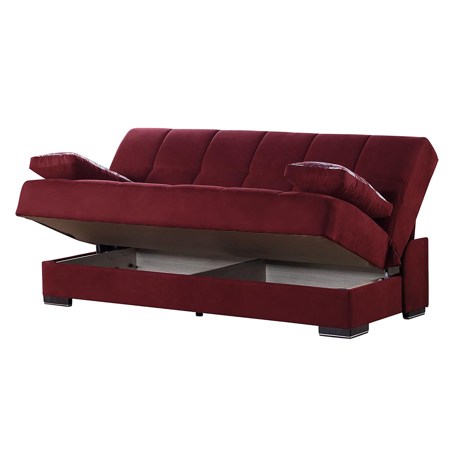 SOHO  SOFABED IN BURGUNDY NANO