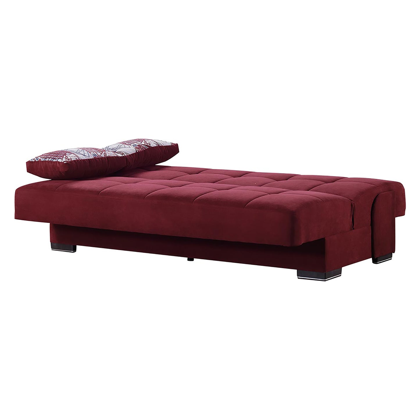 SOHO  SOFABED IN BURGUNDY NANO