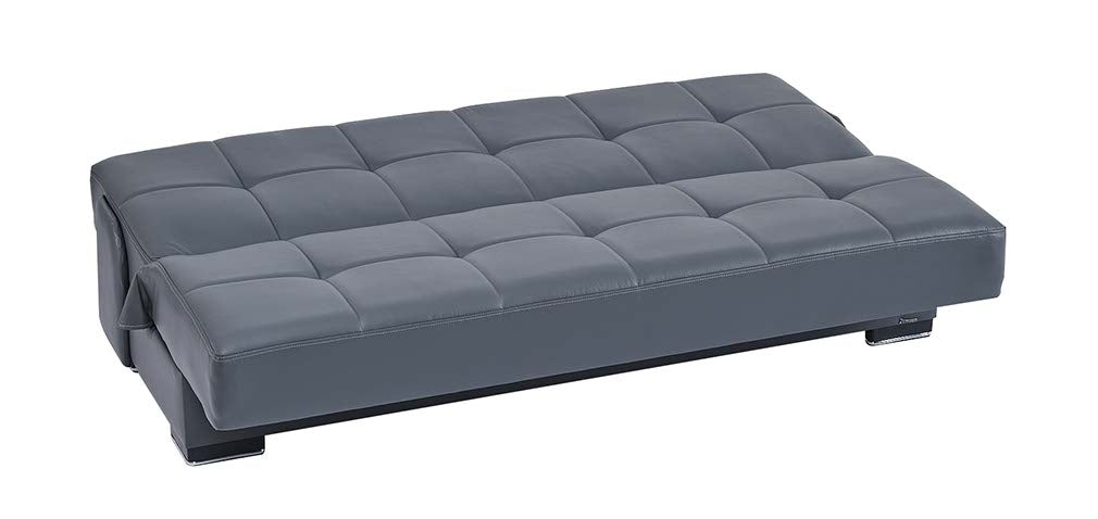 SOHO  SOFABED IN GRAY  LEATHERETTE