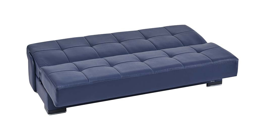 SOHO  SOFABED IN BLUE  LEATHERETTE